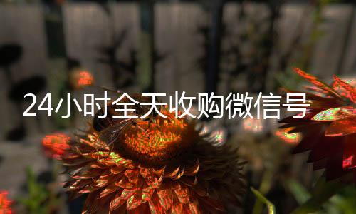 24小时全天收购微回收微信在线交易信号（出售微信24小时在线回收）